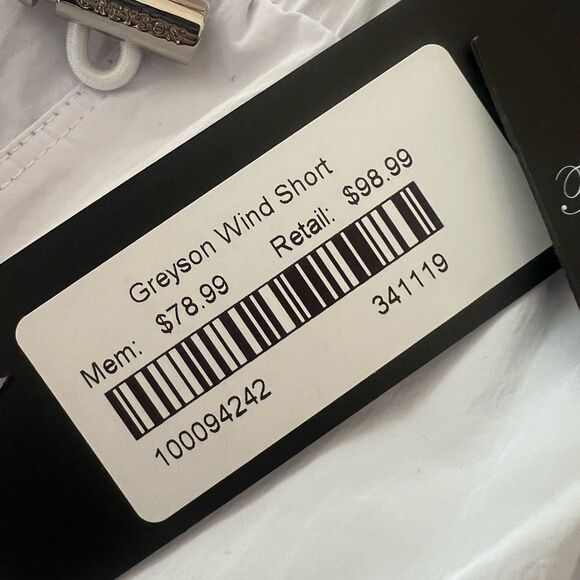 NWT Greyson Wind Ultra-Light Short Arctic White Sports Running Gym Workout Sz L - Picture 12 of 14